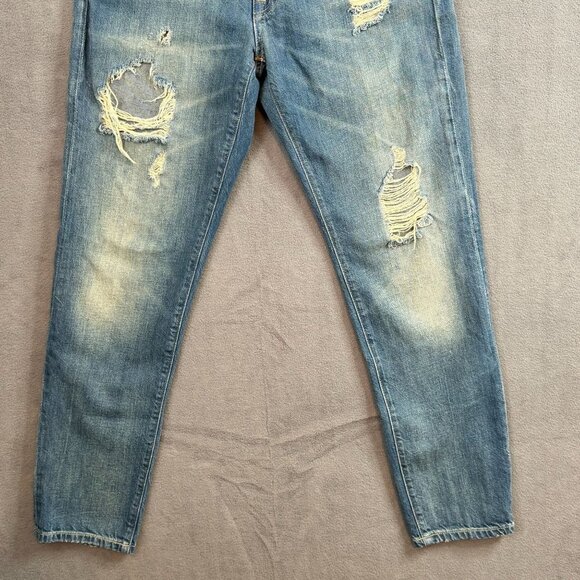 Polo Ralph Lauren Jeans Womens 28\32 Astor Boyfriend Ripped Distressed Denim - Picture 11 of 16